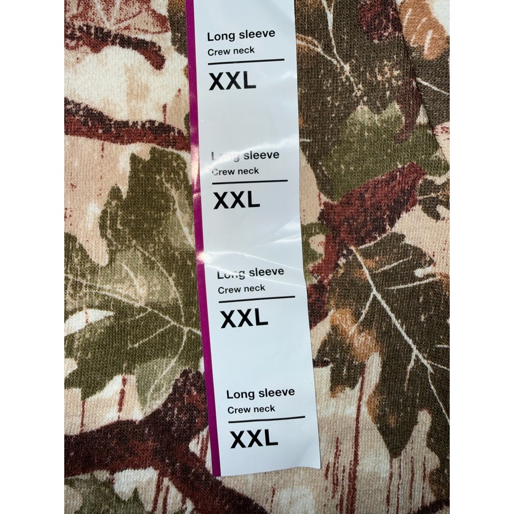 Original Use Mens XXL Green Camo Oak Leaf Crew Neck Sweatshirt NWT - Picture 4 of 9
